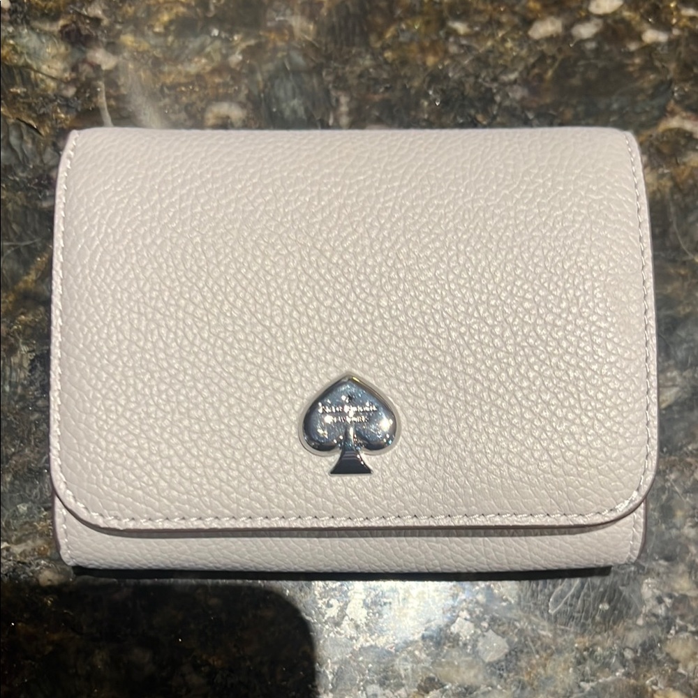 Kate Spade light grey pebble leather  Wallet